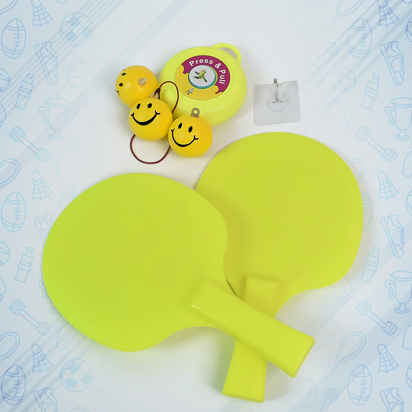 Hanging Table Tennis Trainer Set With Three Ball (1 Set)