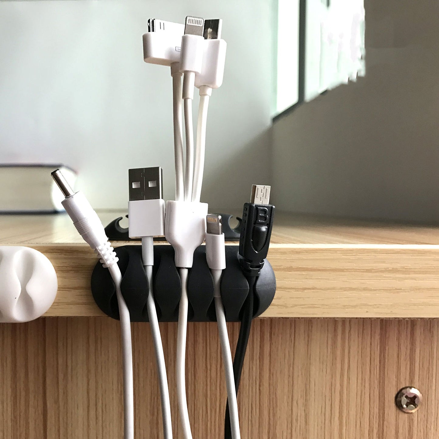 1334 Cable Clips Multi Purpose Cable Organizer Wire Holder For Desk And Table Use