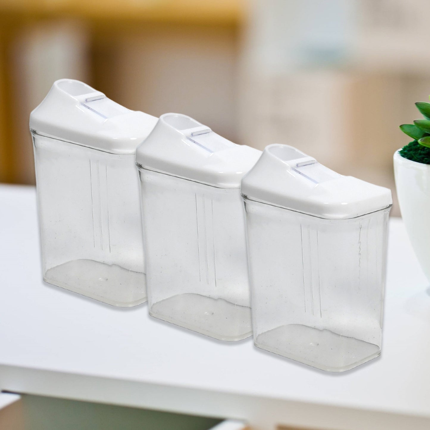 2782 Kitchen Storage Jars Container Set 3pc Transparent Jar Set For Home Kitchen Use