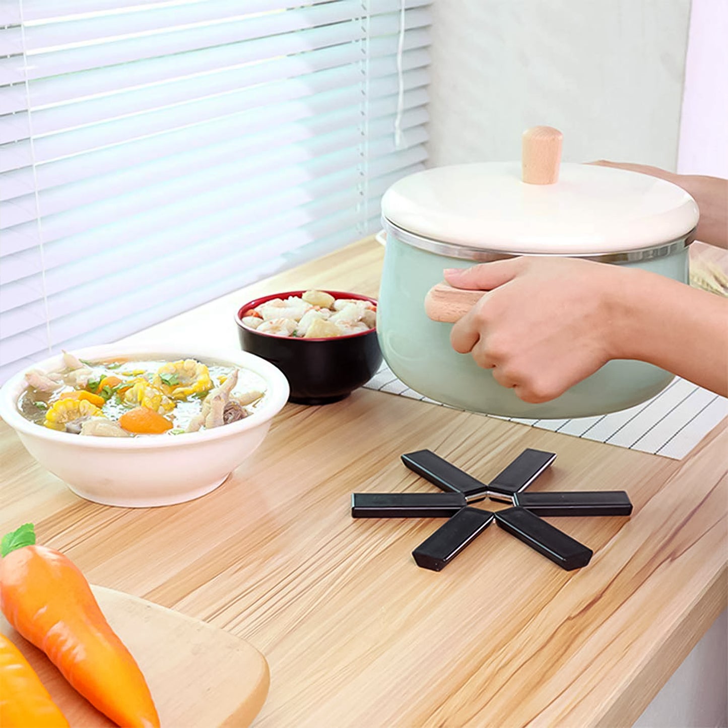 Foldable Non-slip Heat-resistant Plastic Hotmat For Kitchen