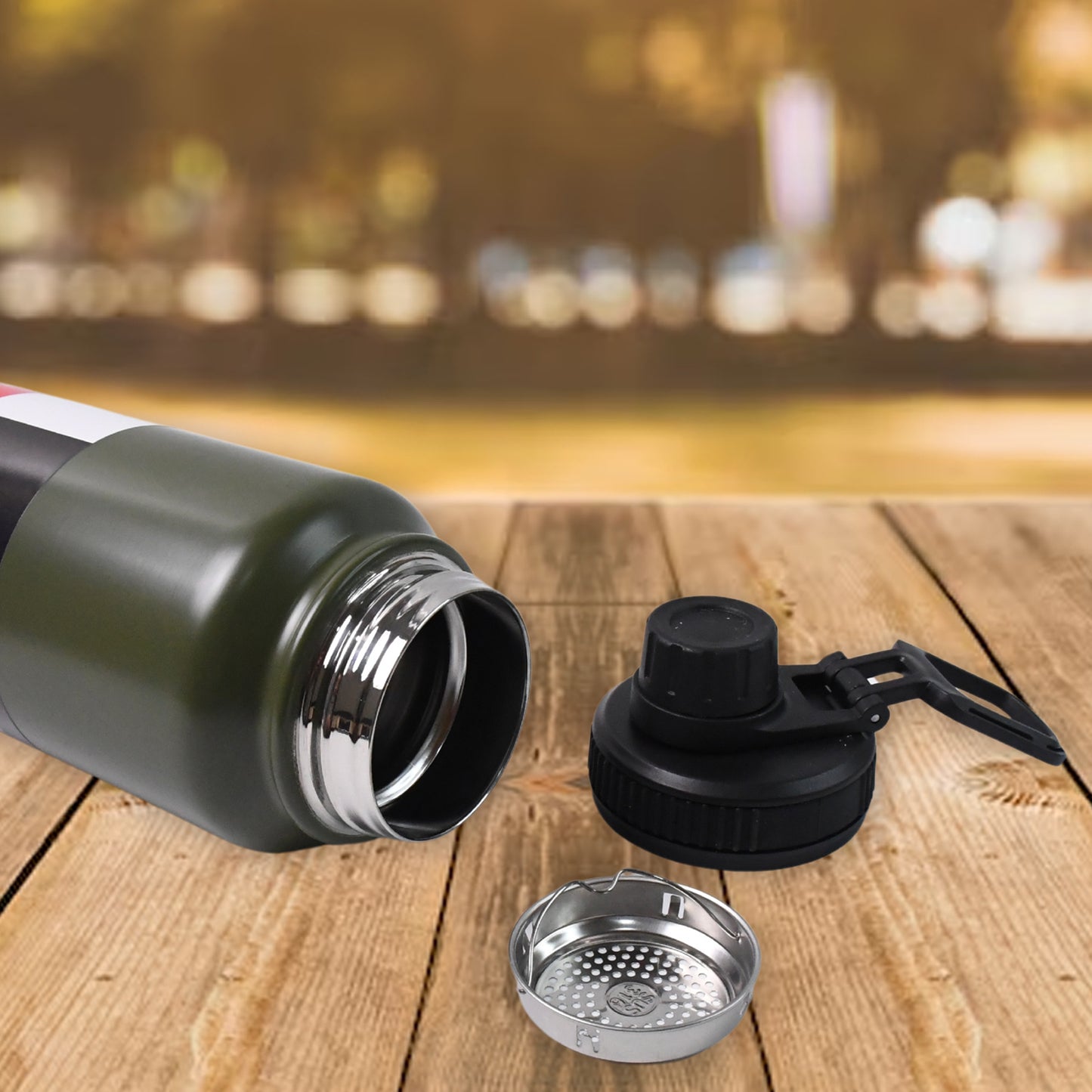 Stainless Steel Double Wall Vacuum-insulated Drink Water Bottle (1000 Ml Mix Color)