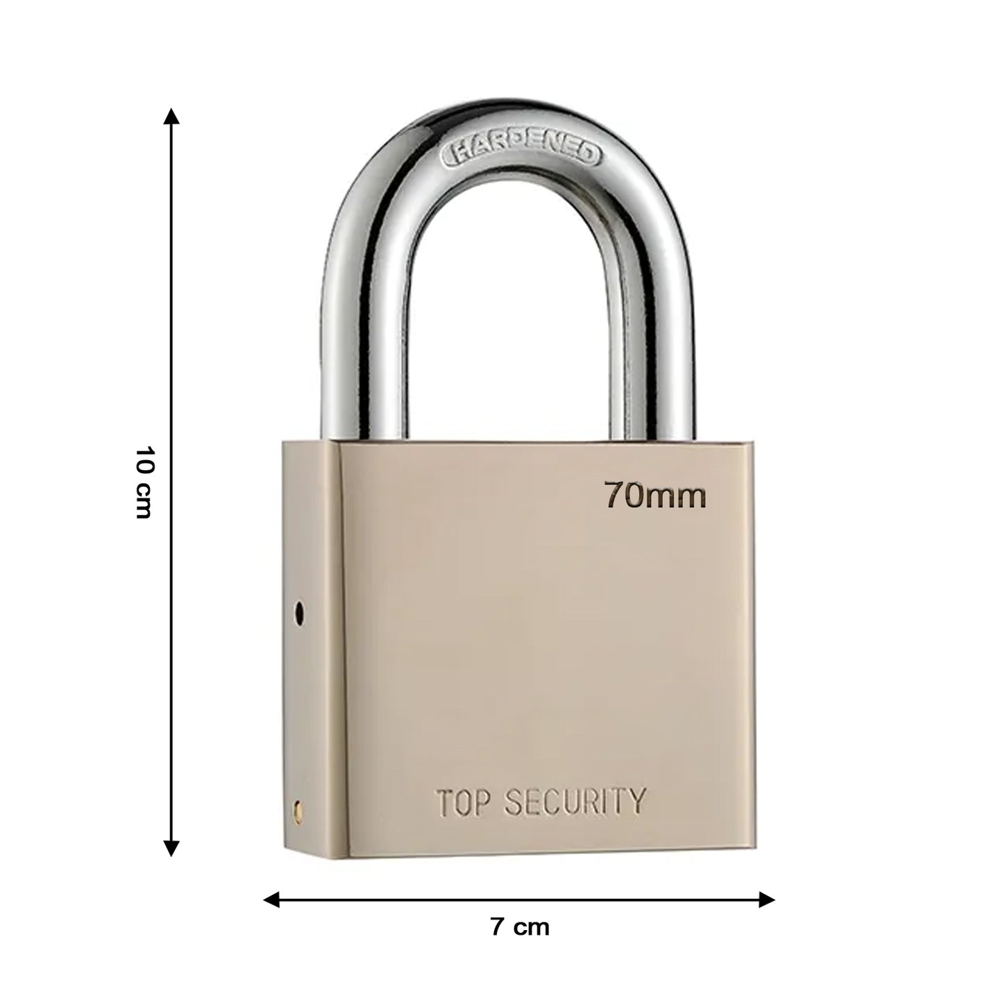 1690 Heavy Steel Premium Square Padlock 70mm With 4 Keys Multipurpose Hardened Shackle Padlock For Door Gate Shutter And Home