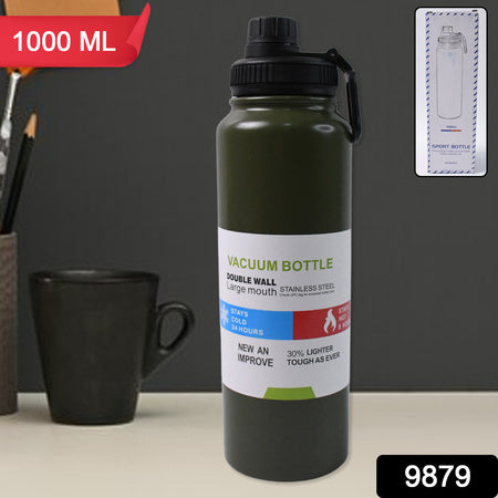 Stainless Steel Double Wall Vacuum-insulated Drink Water Bottle (1000 Ml Mix Color)