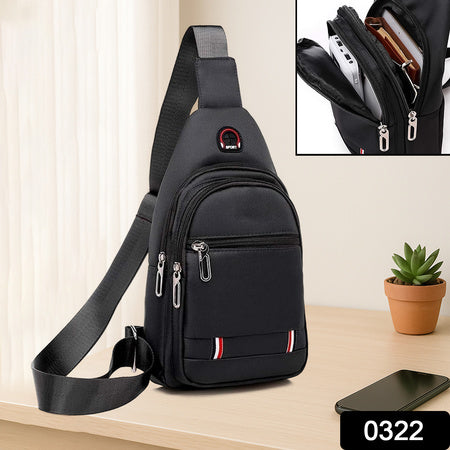 Multipurpose Crossbody Chest Bag For With Usb Charging Port