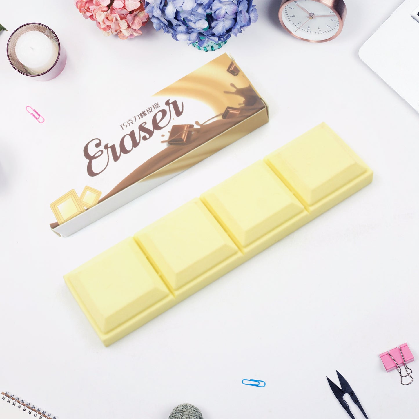 4168 3d Chocolate Shaped Erasers Soft Pencil Erasers Supplies For Office School Students Drawing Writing Classroom Rewards For Return Gift Birthday Party School Prize (1 Pc 4 Grid)