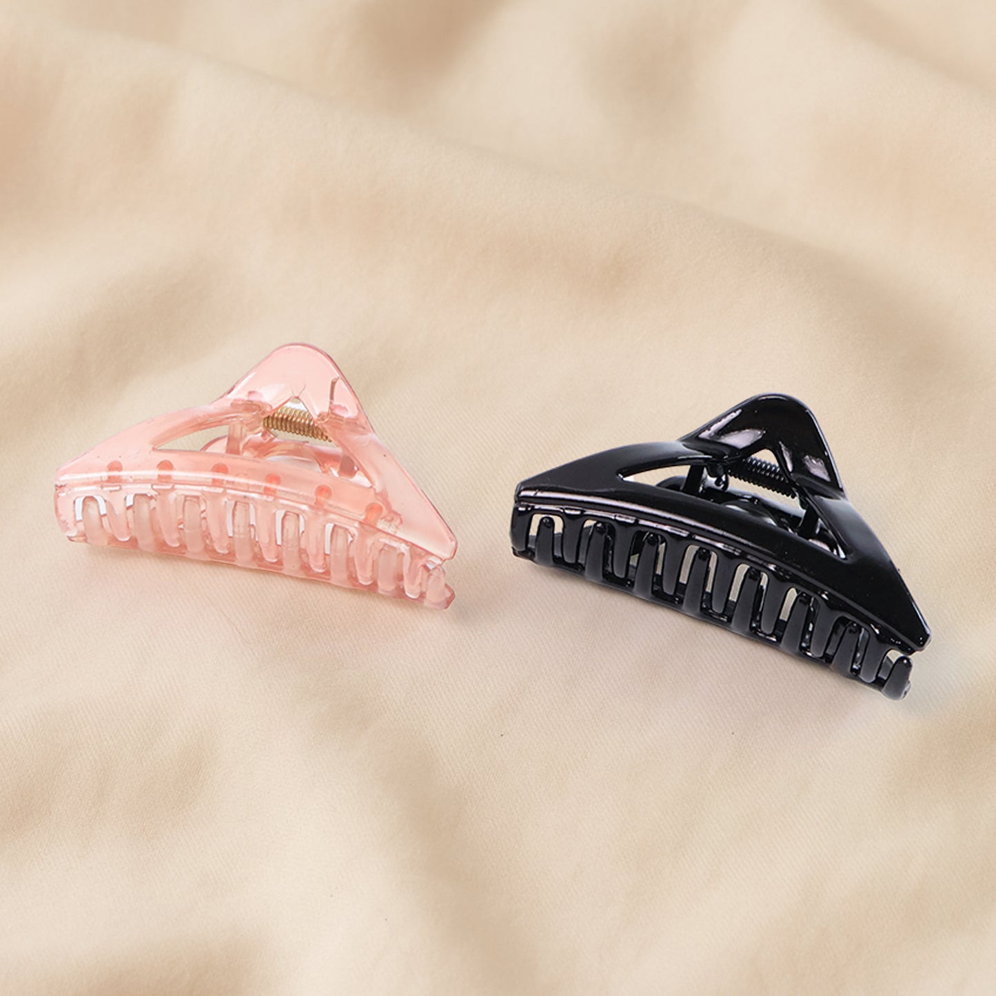 Triangle Shape Mix Color Plastic Hair Claw Clip 1 Pc Durable Grip For Women And Girls