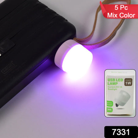 Usb Led Lamp Night Light Mini Portable For Pc And Laptop (5 Pcs Mix Color)