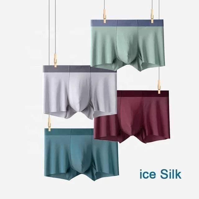 Men's Ice Silk Briefs Boxers (Pack of 3) Underwear