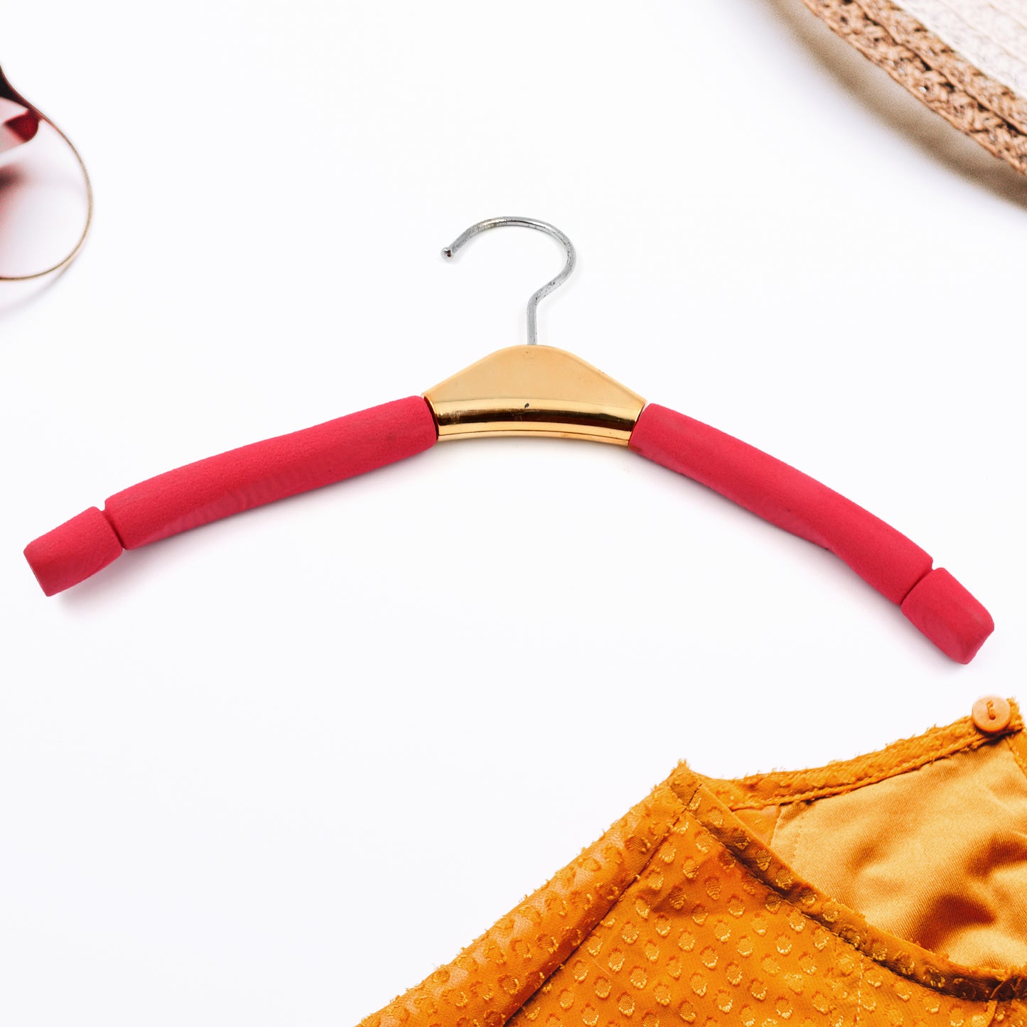 Solid Sponge Hanger Non-slip Hanger Home No Trace Clothes Hanging Pants Clip Clothing Store Hangersclothes Hanger For Closet Wedding Dress Women Men Children Clothing (1 Pc Mix Color B Grade)