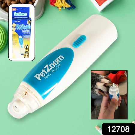 12708 Electric Pet Nail Paw Trimmer Clipper For Dogs And Cats Nail Grinding Trimmer Cordless For Dogs Cats (1 Pc Battery Not Included)