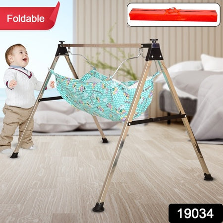 Baby Boys And Girls Portable Folding Swing Stainless Steel Stand (1 Pc)