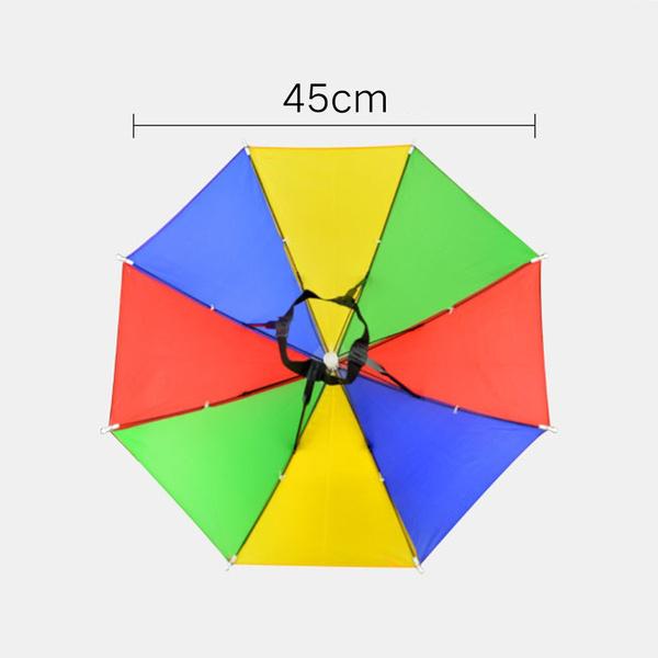 1445 Hands Free Umbrella Hat To Protect From Sun Rain