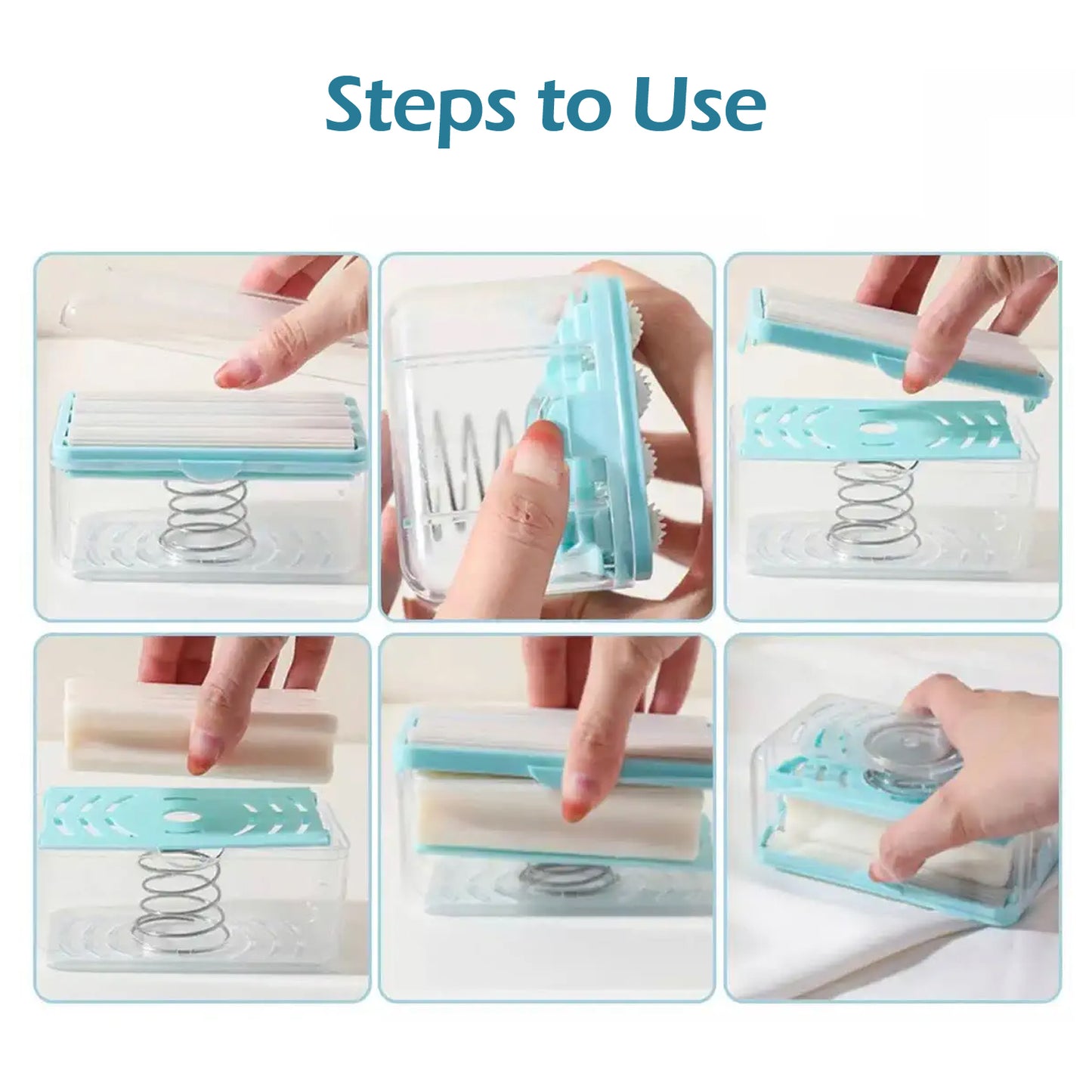 6296 2-in-1 Portable Soap Dish Soap Dispenser With Roller And Drain Holes Multifunctional Soap Holder Foaming Soap Bar Box For Home Kitchen Bathroom
