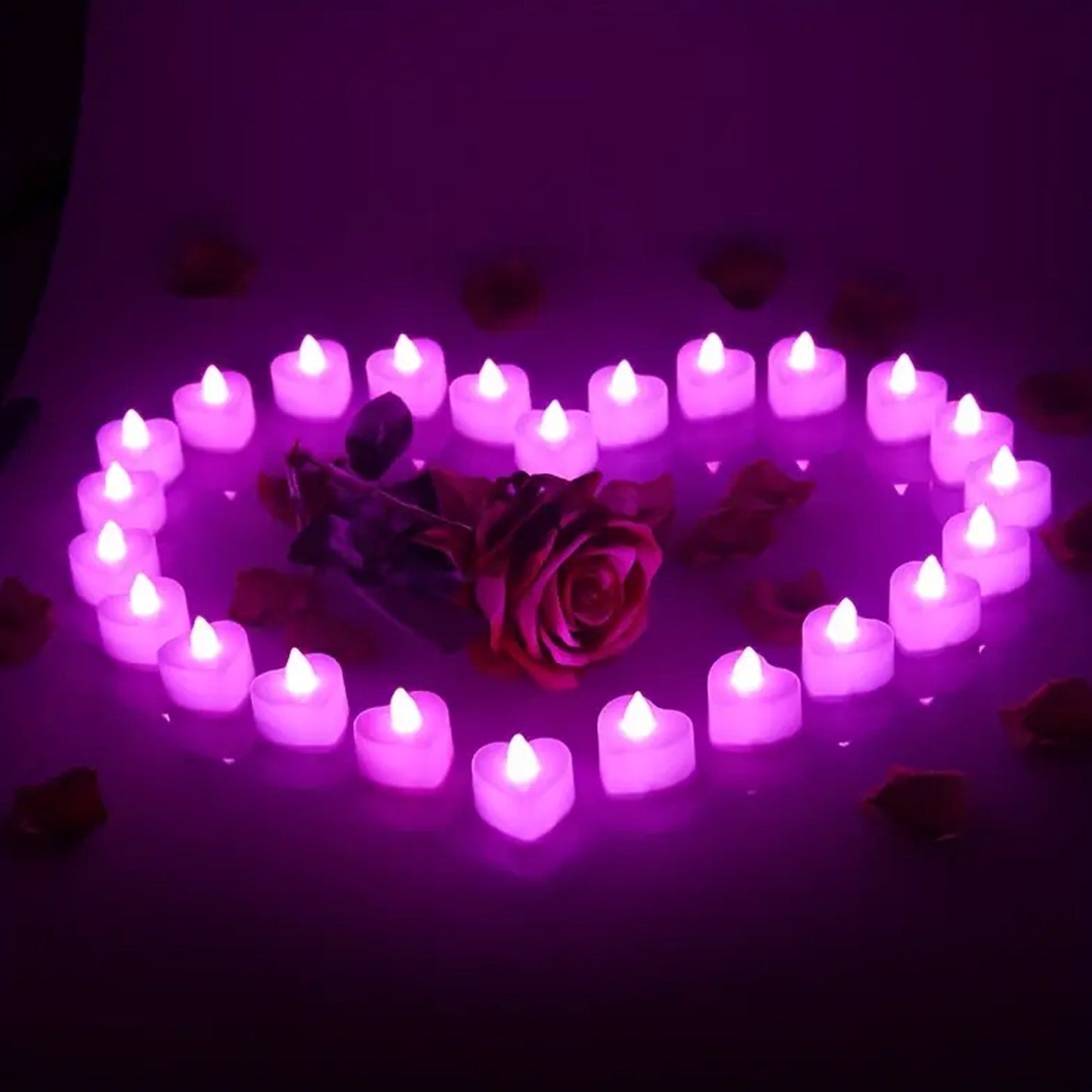 Led Tealights Smokeless Plastic Decorative Candles (Pack Of 1 Multicolor)