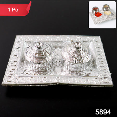 Tray Shape Special Puja Thali (1 Pc Mix Design)