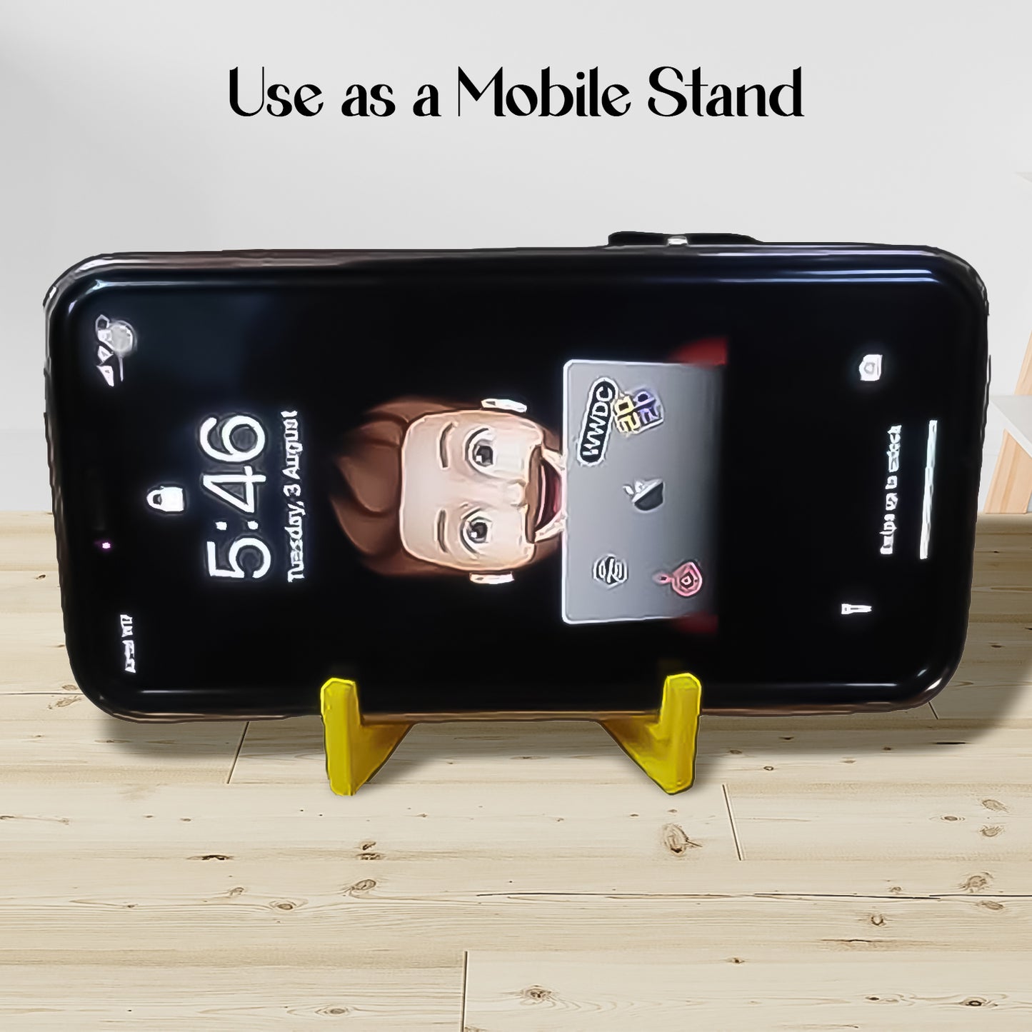 2 In 1 Plastic Keychain With Mobile Stand Phone Holder (1 Pc Multicolor)