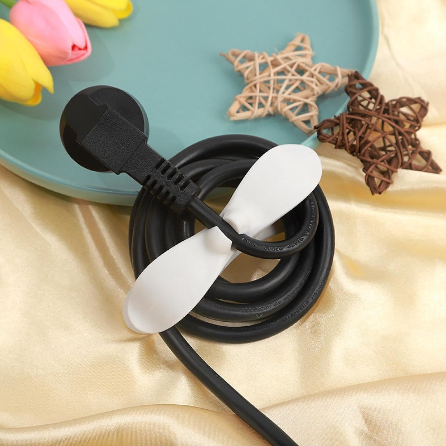 12657 Power Plug Holder Organizer For Appliances Tidy Cord Winder Cable Organizer Self Adhesive Wire Wrap Holder For Coffee Maker Pressure Cooker Etc (1 Pc 8x3 Cm)