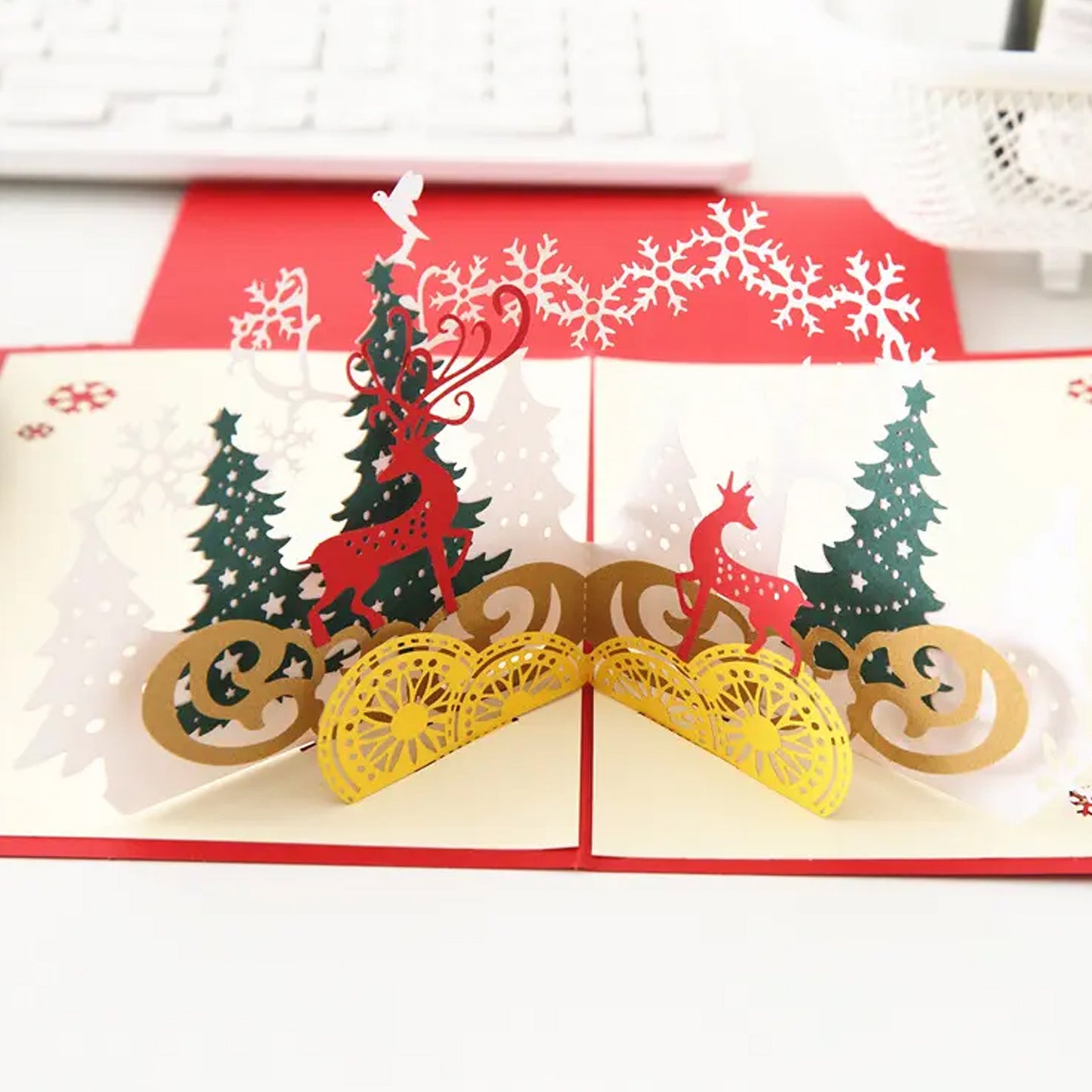3d Paper Wish Card High Quality Paper Card All Design Card Good Wishing Card (All 3d Card Birthday Christmas Card Cartoon Card Love Heart Card) (1 Pc)