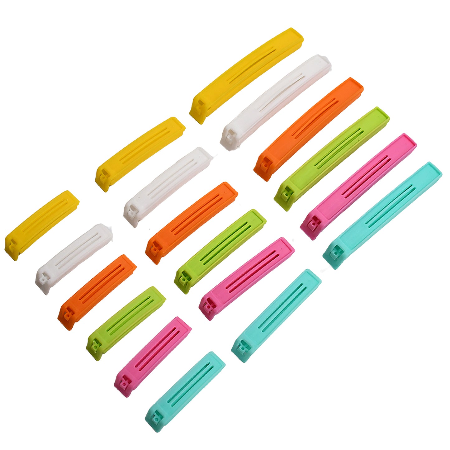 7028 Food Snack Pouch Bag Clip Sealer For Keeping Food Fresh For Home Kitchen Plastic Camping Snack Air Tight Seal Bag Clips Packet Vacuum Sealers Clip (18 Pc Set)