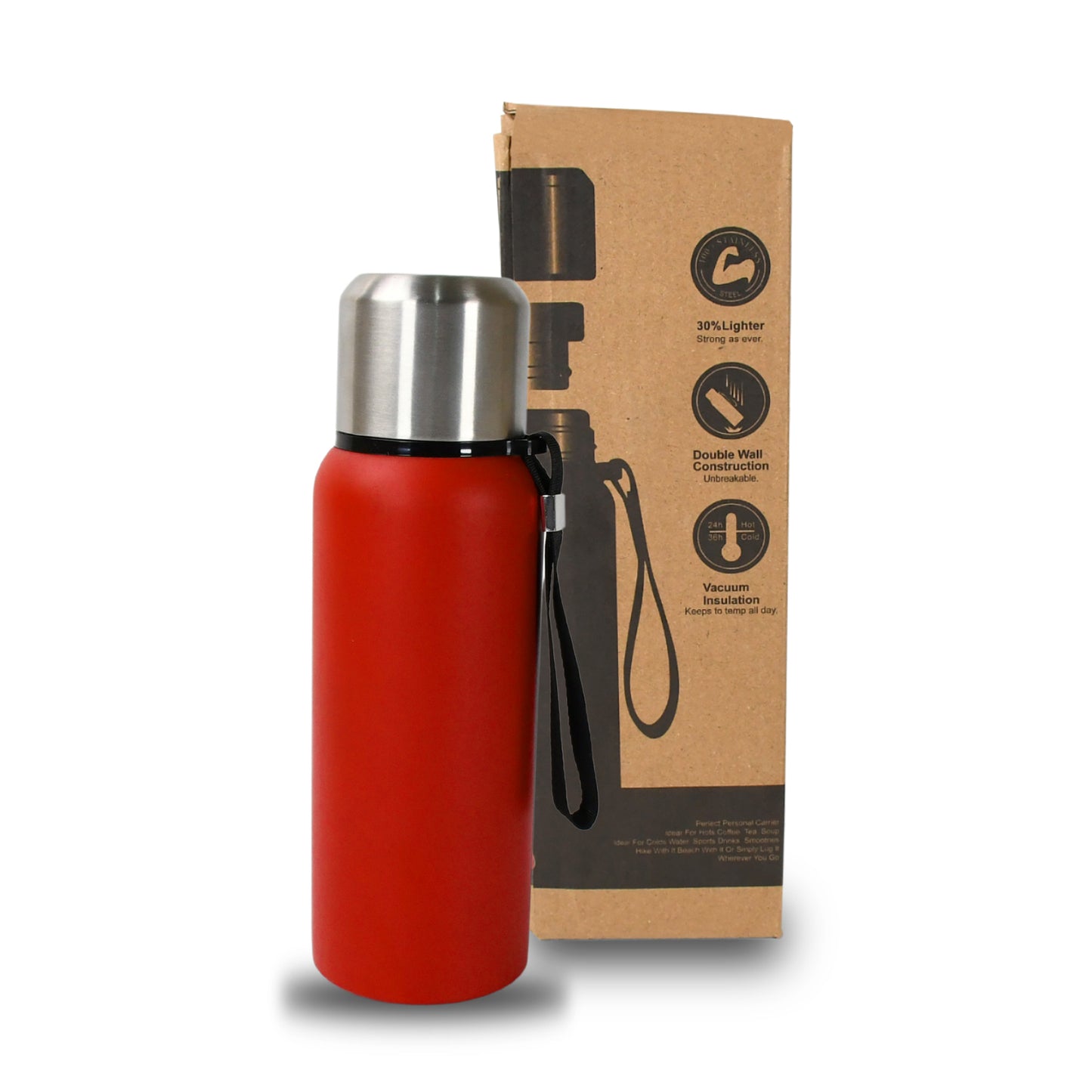 Stainless Steel Water Bottle Fridge Water Bottle Stainless Steel Water Bottle Leak Proof Rust Proof Cold Hot Thermos Steel Bottle Leak Proof Office Bottle Gym Home Kitchen Hiking Trekking Travel Bottle (1000ml800mlapprox 600ml)