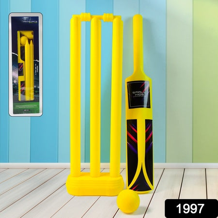 Small Cricket Kit For Boys Girls Cricket Set With 1 Cricket Bat 1 Plastic Ball Bails 3 Stumps With Stand Base