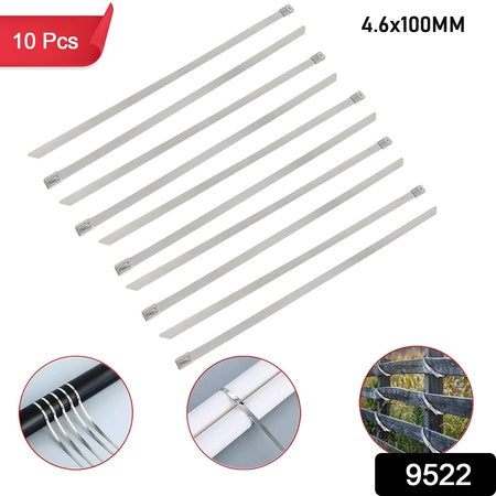 Stainless Steel Cable Tie (4.6x100mm 10 Pcs Set)