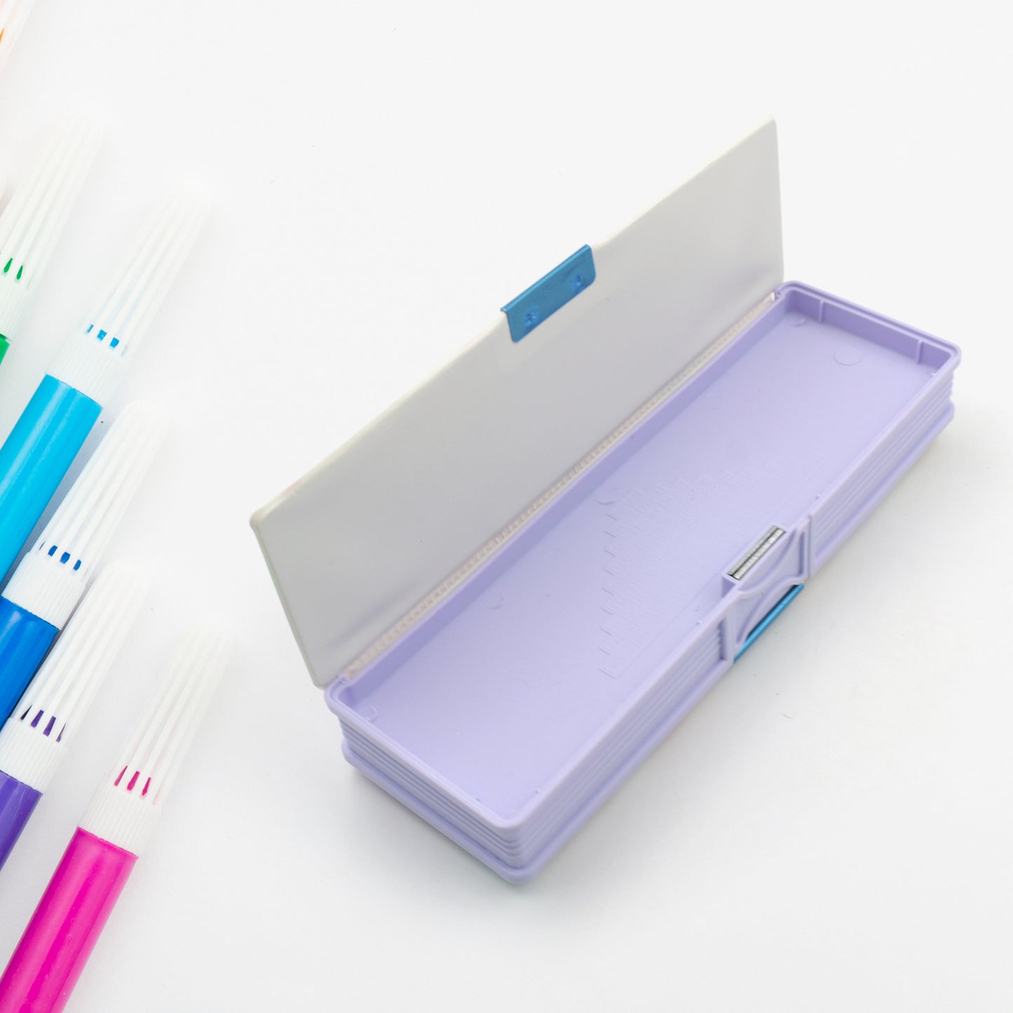 4138 Multipurpose Compass Box Plastic Double Deck Pencil Case With 2 Compartments Supplies Utility Box Storage Organizer Pencil Box For School Cartoon Printed Pencil Case For Kids Birthday Gift For Girls Boys