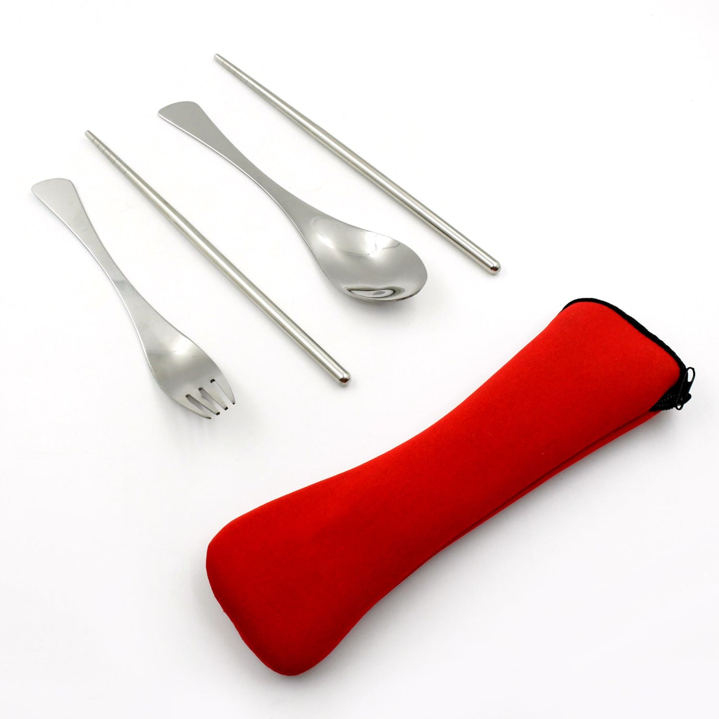 Picnic Dinner Spoon Fork Chopsticks Cutlery Tablewares Set Traveling Spoon Set High Quality Cutlery Set (4 Pc 1 Set )