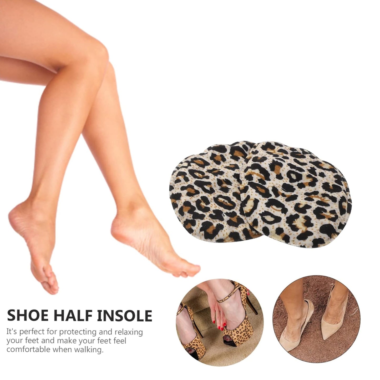High Shoe Heel Cushion Inserts Non Slip Prevent Calluses Insole Pads (1 Pair Mix Design)