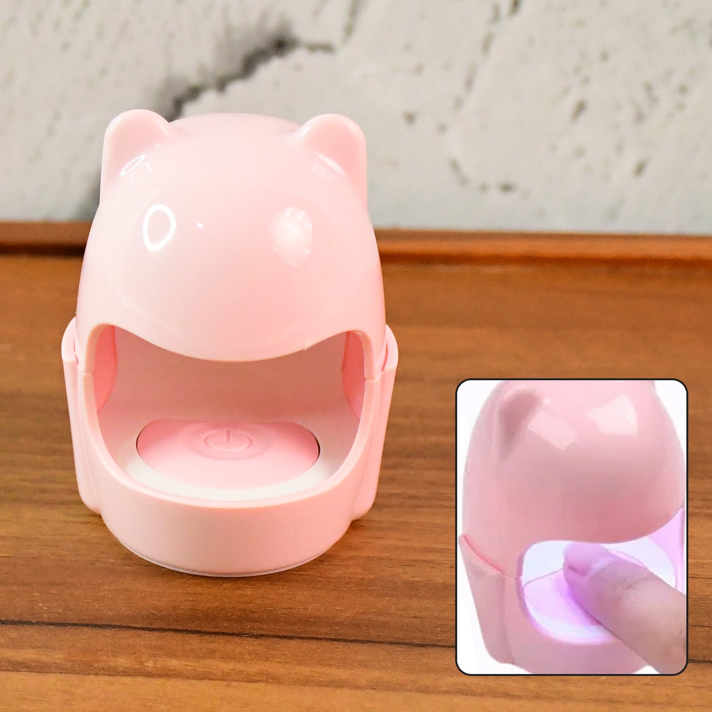 Mini Led Nail Dryer Usb Rechargeable Nail Polish Curing Lamp (1 Pc)