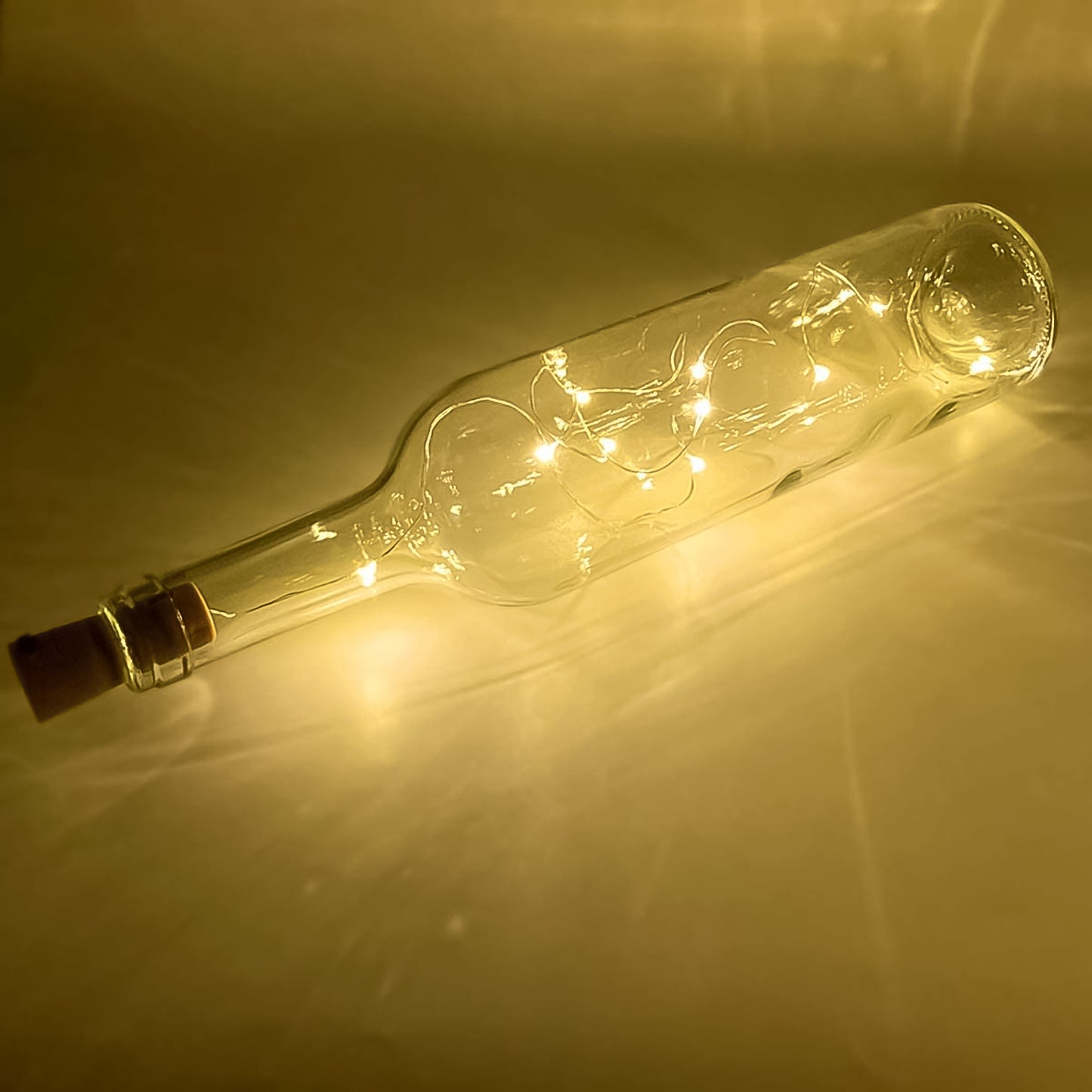 Wine Bottle Cork String Light Multi Led 2m Cable Length Copper Wire Battery Operated Warm White 1 Pc)
