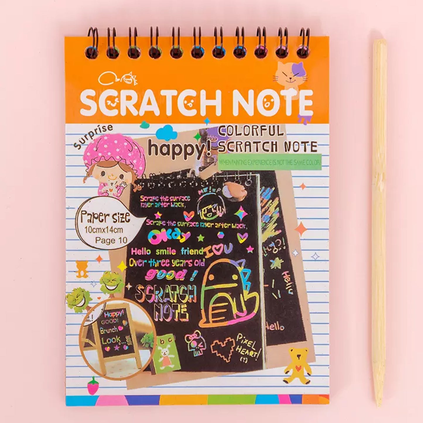 4609 Crafts Rainbow Art Scratch Paper Book Sheets 10 Page ( Pack Of 1 )