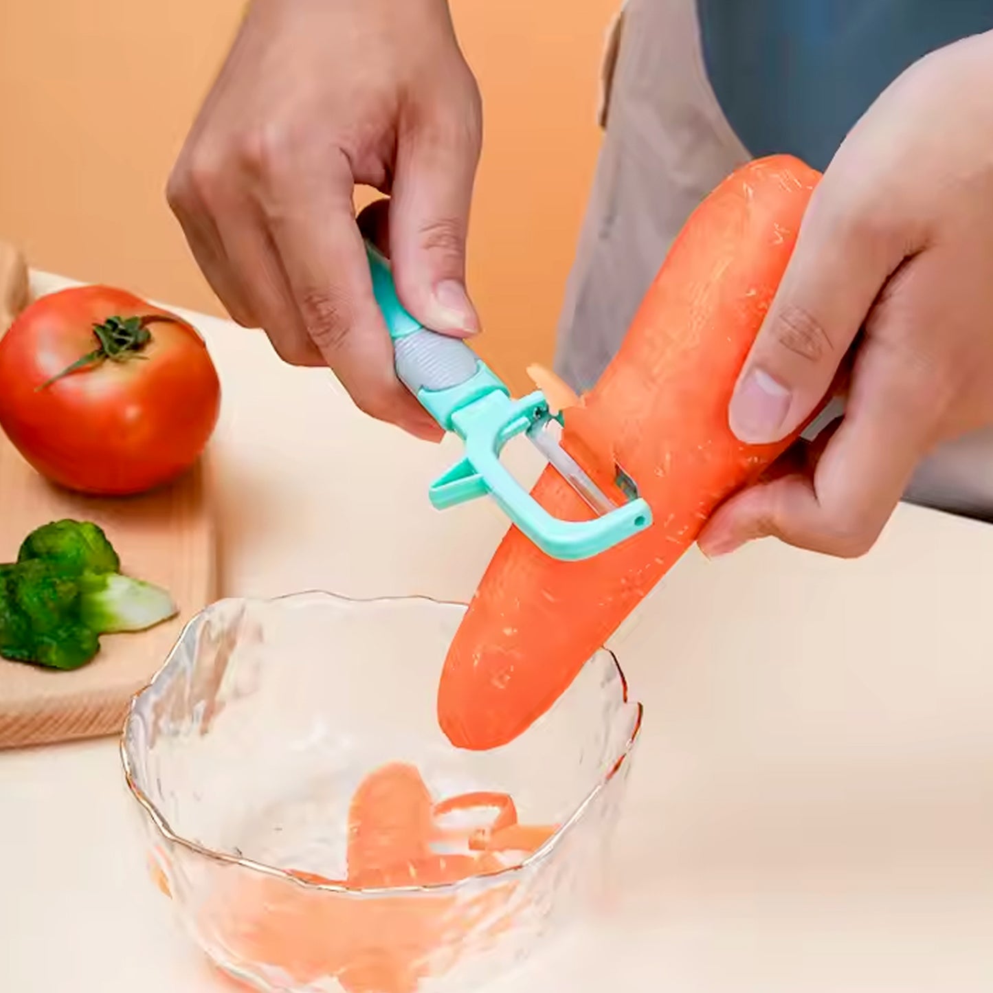 Multifunction Peeler Slicer With Plastic Handle (1 Pc Mix Color)