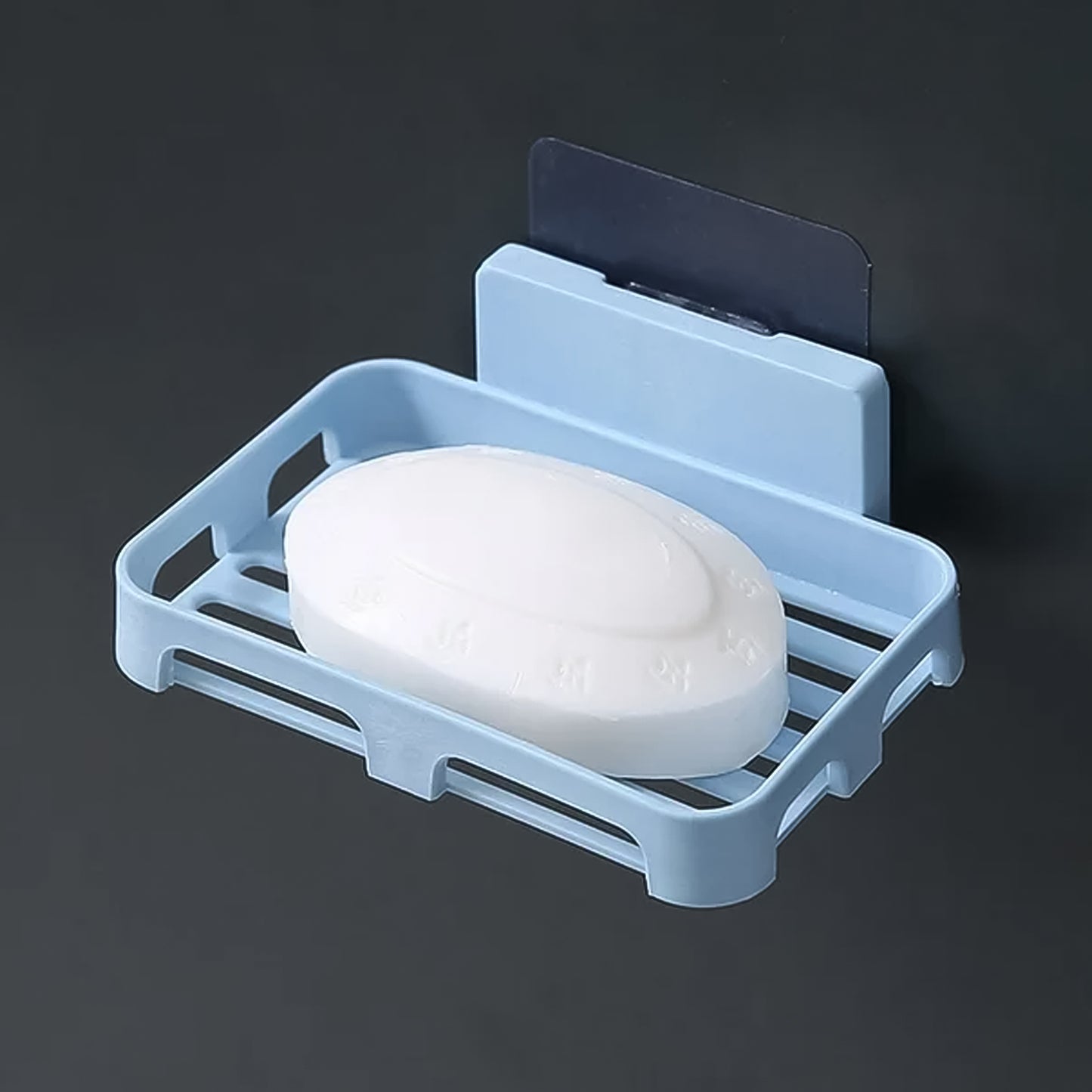 4194 Soap Dish Holder For Bathroom Shower Wall Mounted Self Adhesive Soap Holder Saver Tray-plastic Sponge Holder For Kitchen Storage Rack Soap Box (Plastic Box)