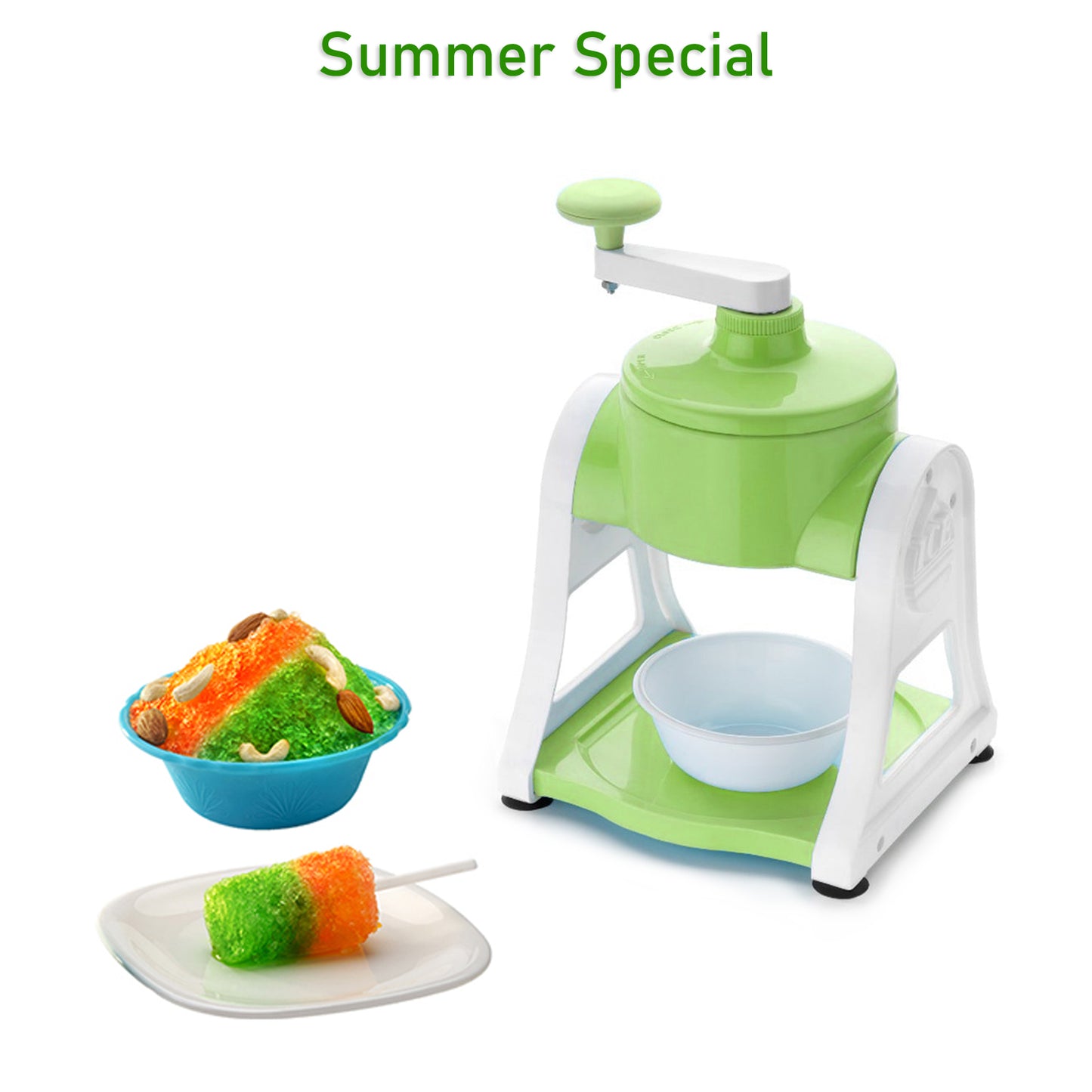 0130a Ice Gola Maker Ice Snow Maker Machine Ice Crusher Indoor Outdoor Manual With Steel Blade Antislip Grip