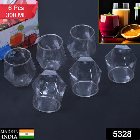 5328 Premium Transparent Pilsner Glasses Beer Juice Mocktail Lassi Glasses For Better Head Retention Aroma And Flavor Crystal Plastic Glass