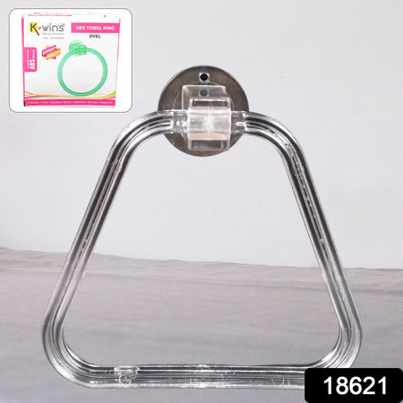 Unbreakable Abs Square Towel Ring Wall Mounted Stand Holder (1 Pc)