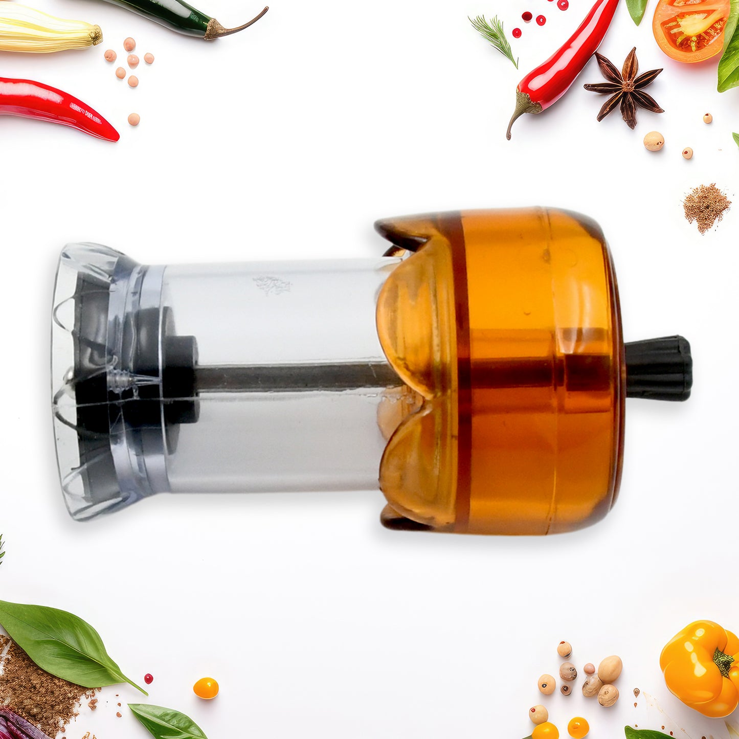 5591 Miracle Transparent Plastic Salt And Pepper Grinder Pepper Grinder Manual Pepper Grinding Tool Pepper Crusher Grinder (1 Pc)