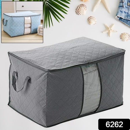 Premium Quilted Foldable Storage Bag With Transparent Window
