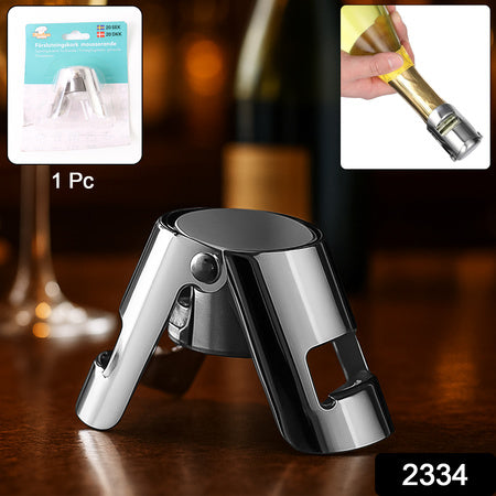 2334 Stainless Steel Sealed Sparkling Champagne Bottle Stopper Big Size