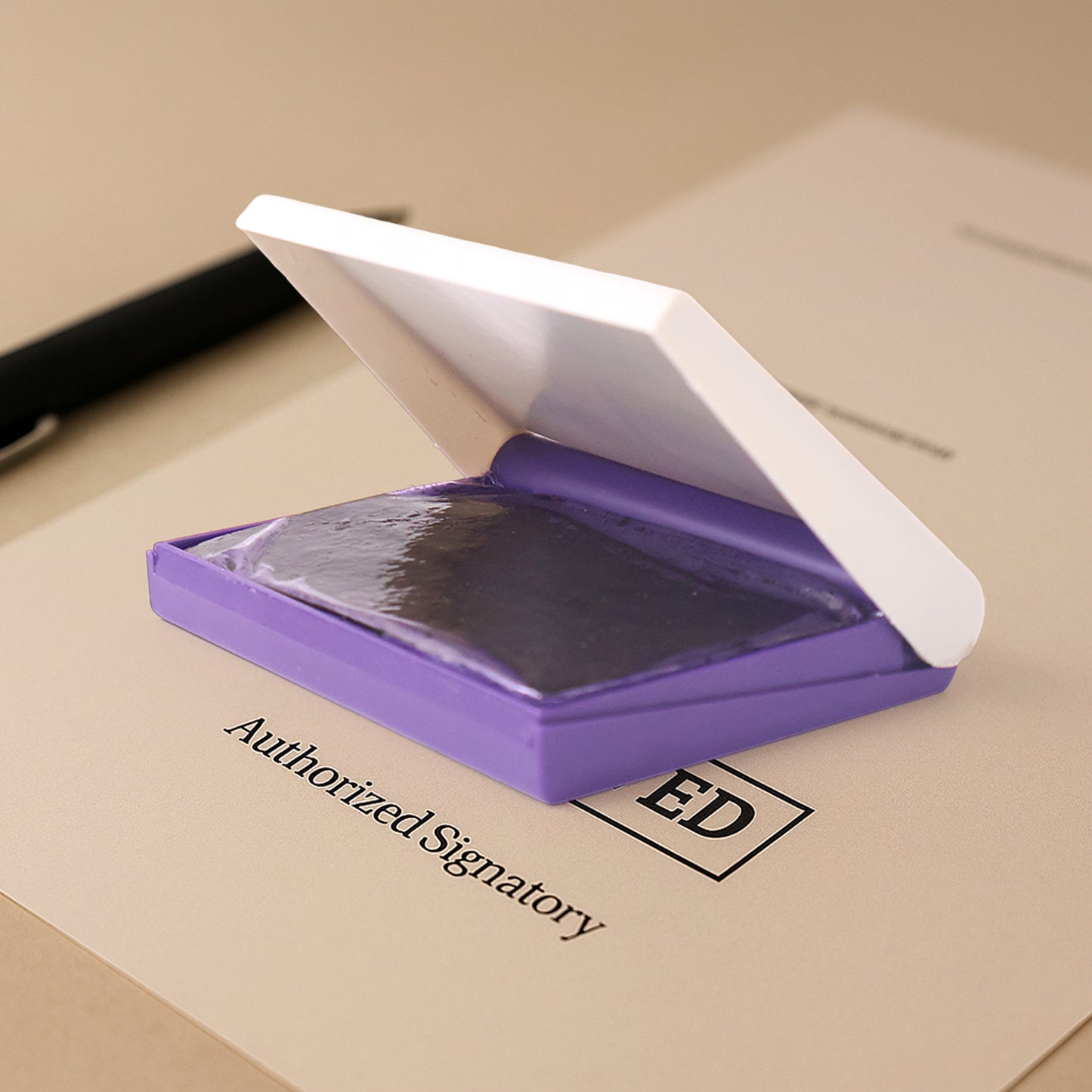 Yasu Plastic Stamp Pad Violet Ink Quick-dry Refillable Pad (1 Pc)