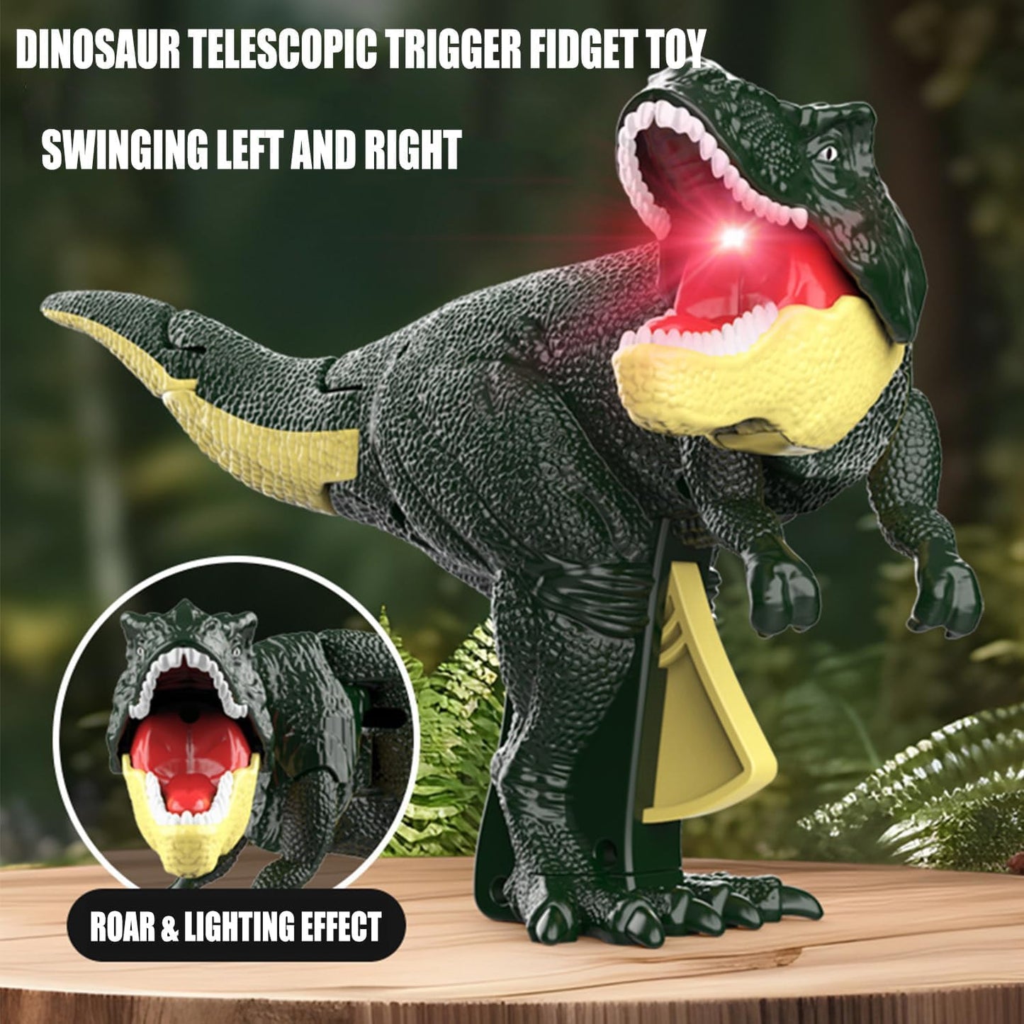 17969 Dinosaur Roaring Toys Trigger Dinosaurs Toys With Dinosaur Sound Lighting Model Vibrating Headmoving (3 + Years 1 Pc)