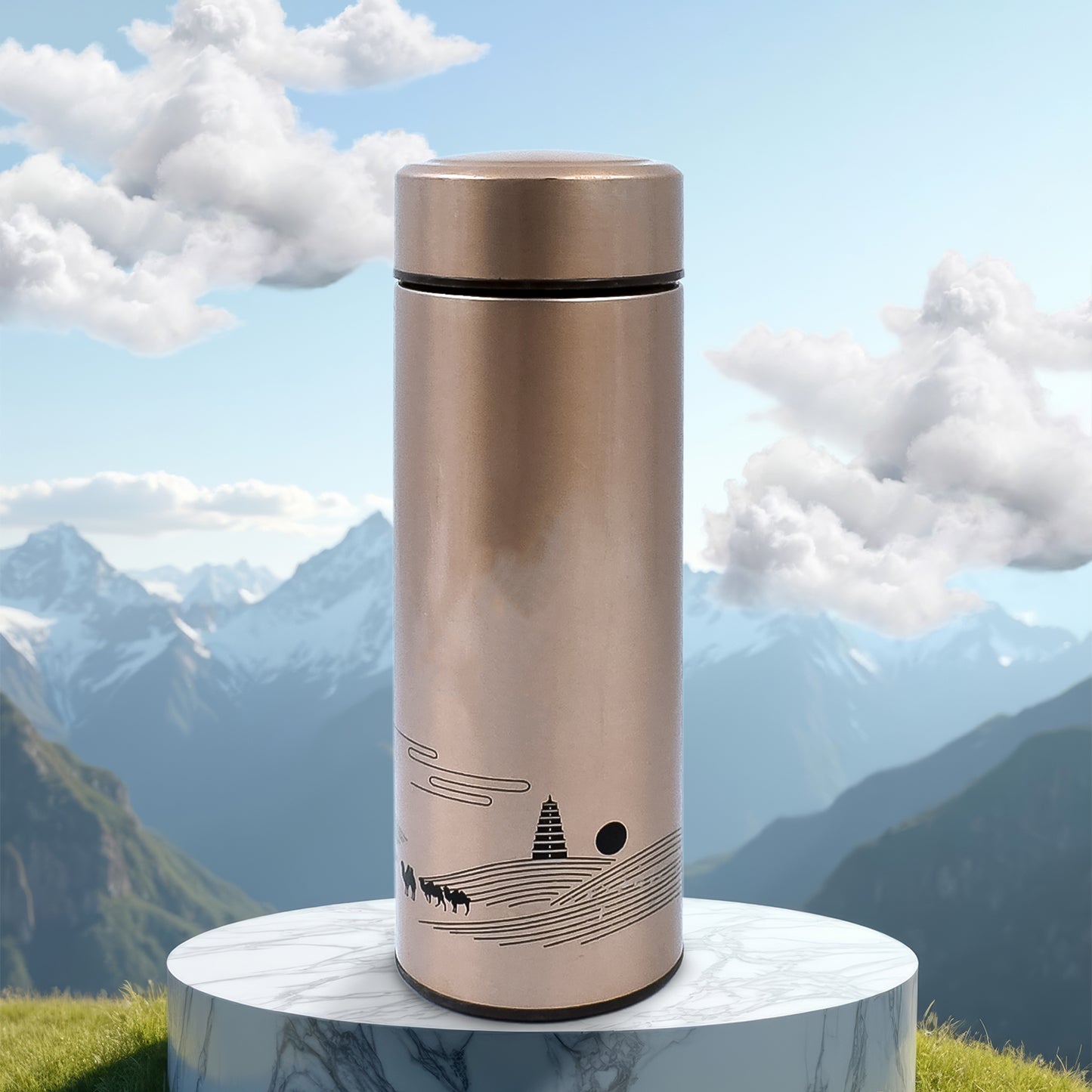 Vacuum Bottle Double Wall Vacuum Mug Stainless Steel Water Bottle (350 Ml Approx)
