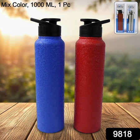 Stainless Steel Water Bottle Fridge Water Bottle (1000ml Mix Colour 1 Pc)