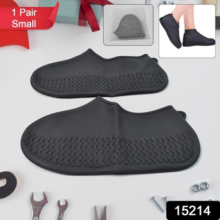 Non-slip Silicone Reusable Waterproof Rain Shoes Covers (1 Pair Small Mix Color)