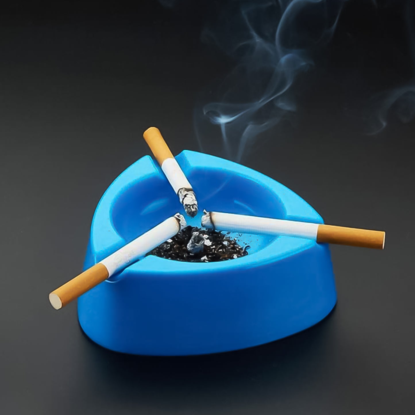 Heavy Duty Plastic Ashtray (Mix Color 1 Pc)