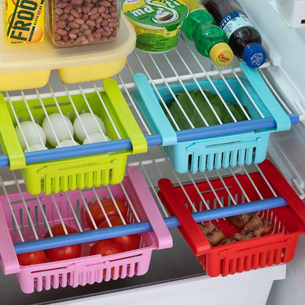 5338 Virgin Freeze Storage Unbreakable Adjustable Multi Color Tray With Extra Storage Easy To Remove Easy To Clean Pack Of 4 Tray