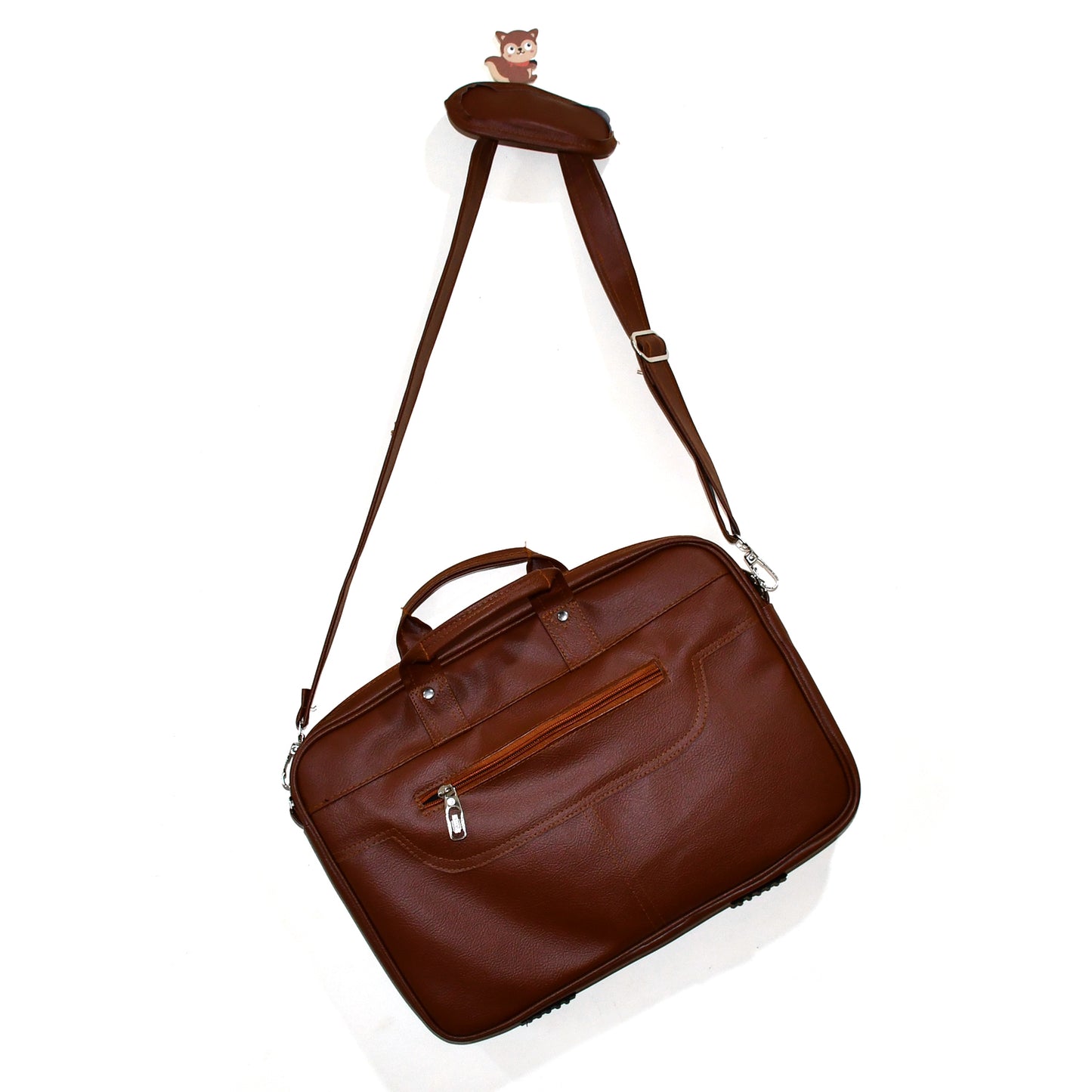 12573 Multipurpose Bag Shoulder Side Bag Office Laptop Faux Leather Executive Formal Laptop Macbook Messenger Office Travel Business Shoulder Hand Sling Bag For Men Women With Multiple Compartments