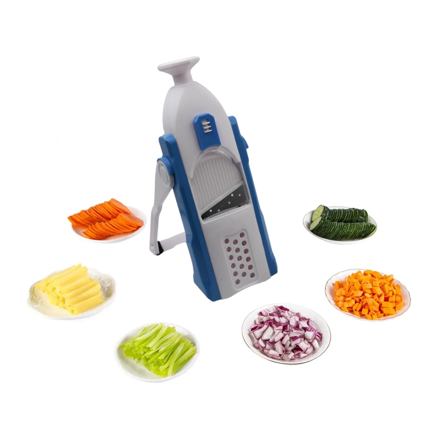 2904 Multi-function Time Saving Vegetable Slicer Cutter + Julienne 5-in-1 Food Vegetable Potato Chopper Garlic Grinder