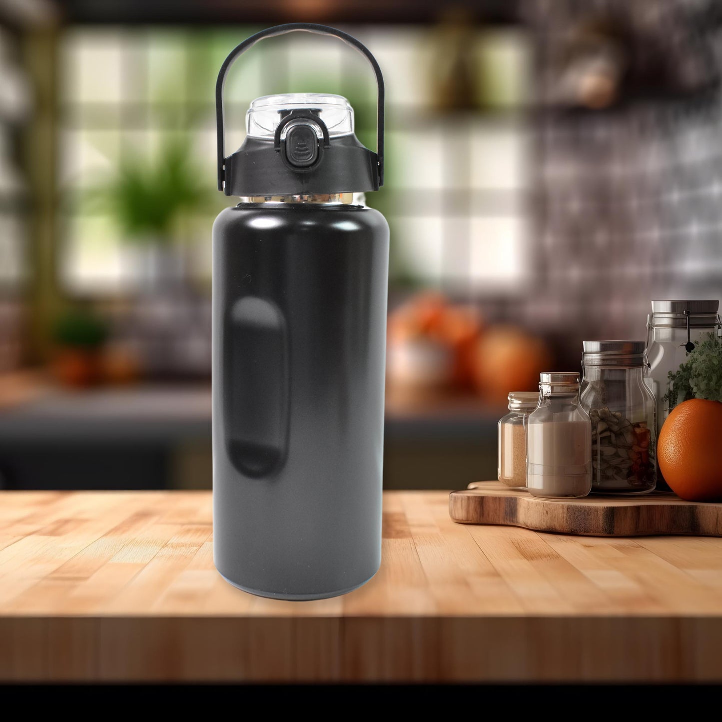 3 In 1 Stainless Steel Insulated Water Bottle Double Wall Vacuum (3 Pcs Set Different Size)